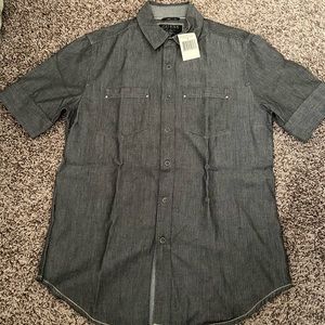 Guess button down grey shirt